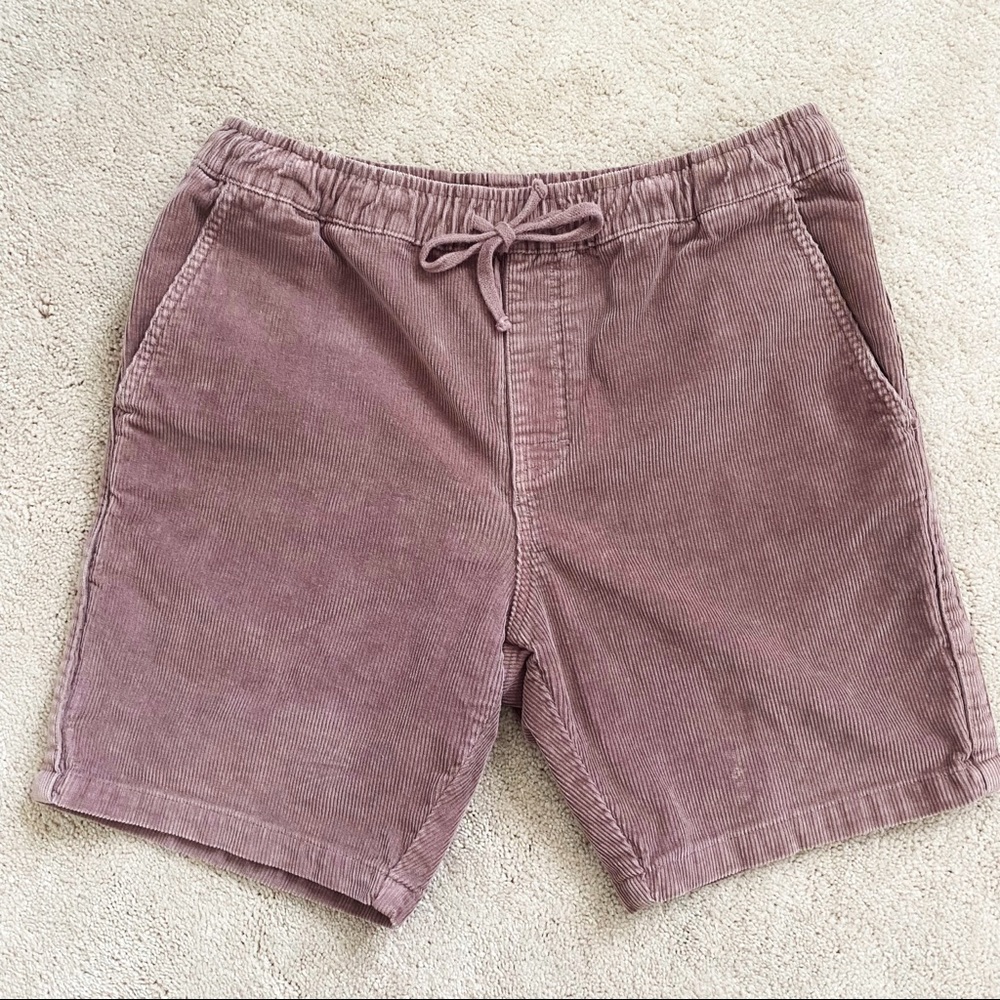 Katin Corduroy Mauve Shorts Drawstring Waist